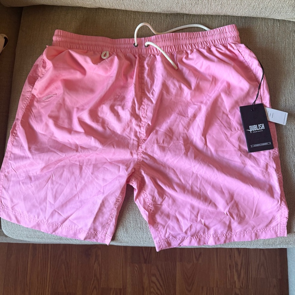 Publish Men's Pink Swim Trunks